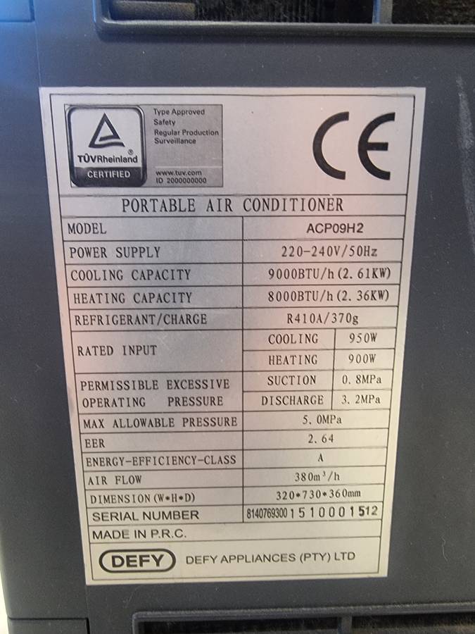 100% WORKING!! DEFY 9000btu Portable Aircon!! Heat function for Winter also!!!