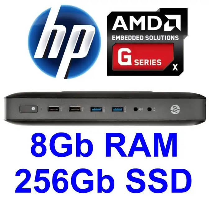 HP T620 - AMD Quad Core, 256Gb SSD, 8Gb Ram
