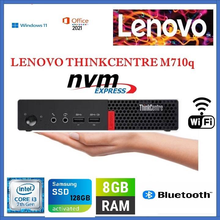 NEW!! Lenovo M710Q 7th Gen Mini PC, 8GB DDR4, Samsung 128GB SSD