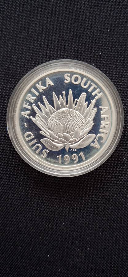 1991 RSA  Silver Rand S1R Nursing UNCIRCULATED in SA Mint Box