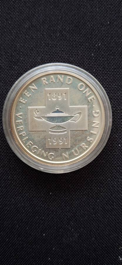 1991 RSA  Silver Rand S1R Nursing UNCIRCULATED in SA Mint Box