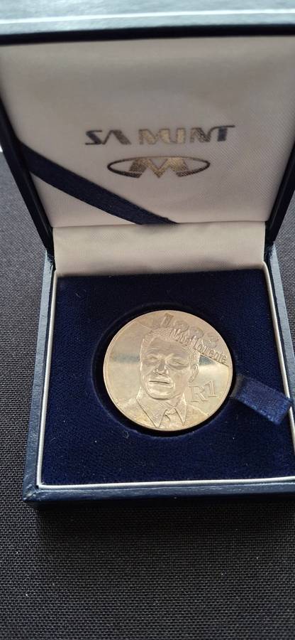 2007 RSA  Silver Rand S1R NELSON MANDELA in SA Mint Box