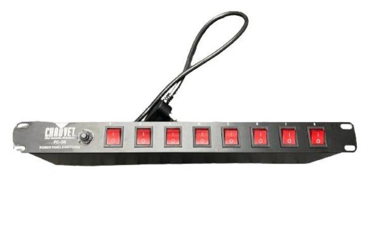 Chauvet PC-08 19" Rack Mount Power Panel Switch Pack