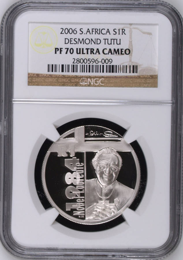 2006 Desmond Tutu R1 NGC PF70 Ultra Cameo