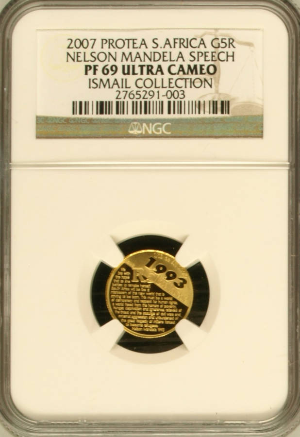 2007 Protea G5R Nelson Mandela Speech PF69 Ultra Cameo (Ismail Collection)