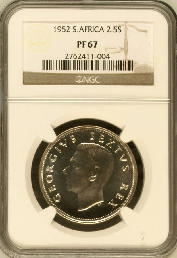 1952 2.5 Shilling NGC PF67