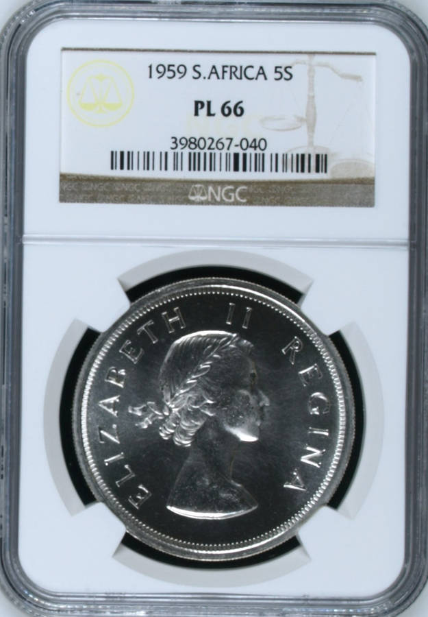 1959 5 Shillings NGC PL66
