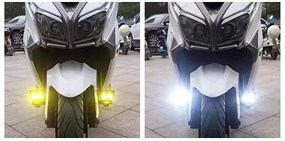 Top Quality Aluminum Angel Eye Motorcycle Spotlights. (Not Plastic) Amber and White light.