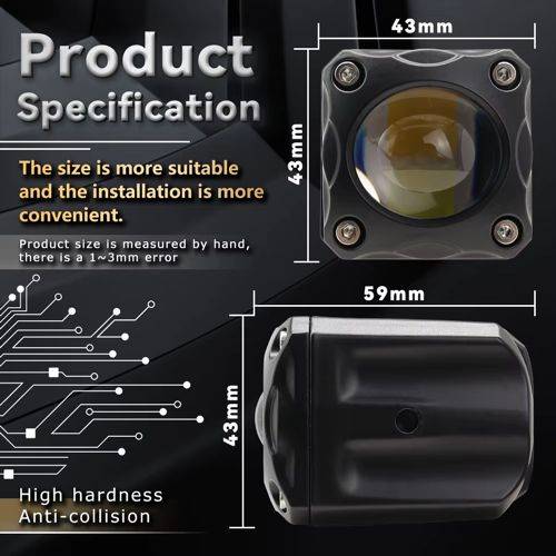 Top Quality Aluminum Angel Eye Motorcycle Spotlights. (Not Plastic) Amber and White light.