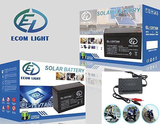 Ecomlight 12v  7ah Battery with Gamistar 3 stage charger