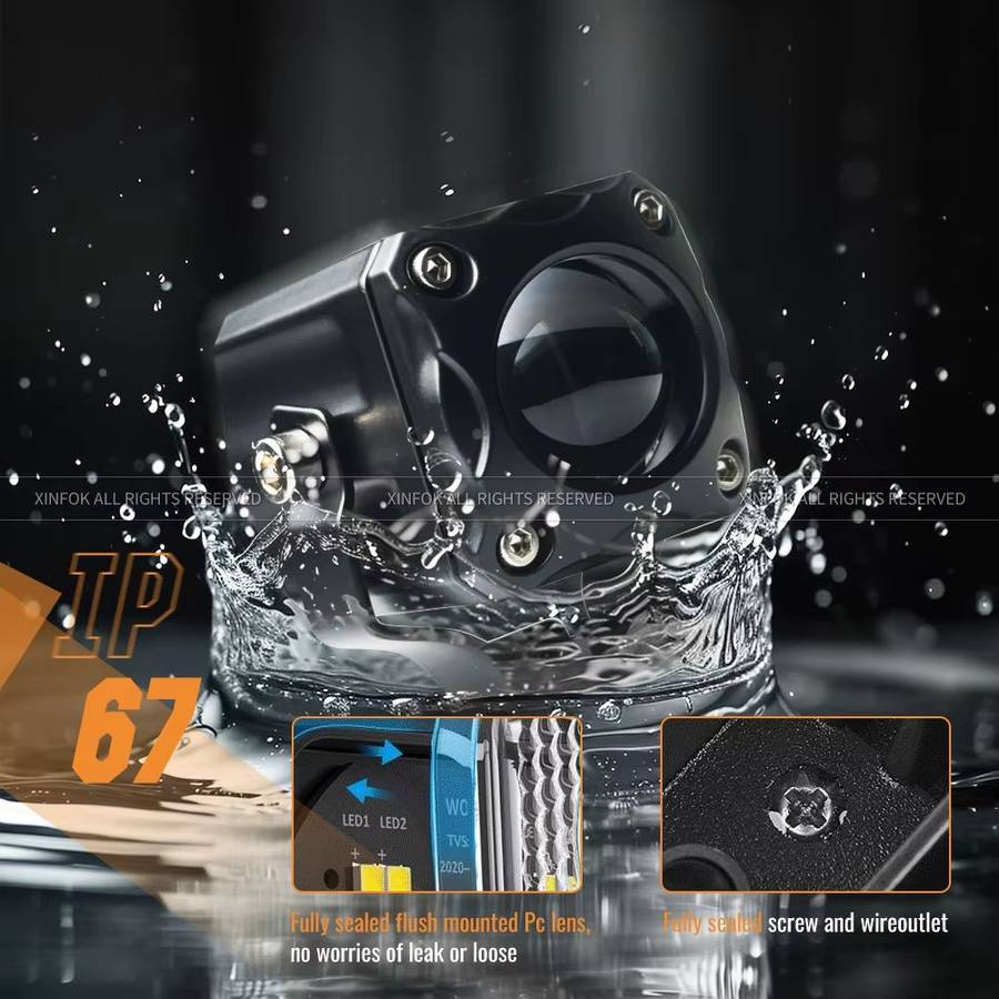 Top Quality Aluminum Angel Eye Motorcycle Spotlights. (Not Plastic) Amber and White light.