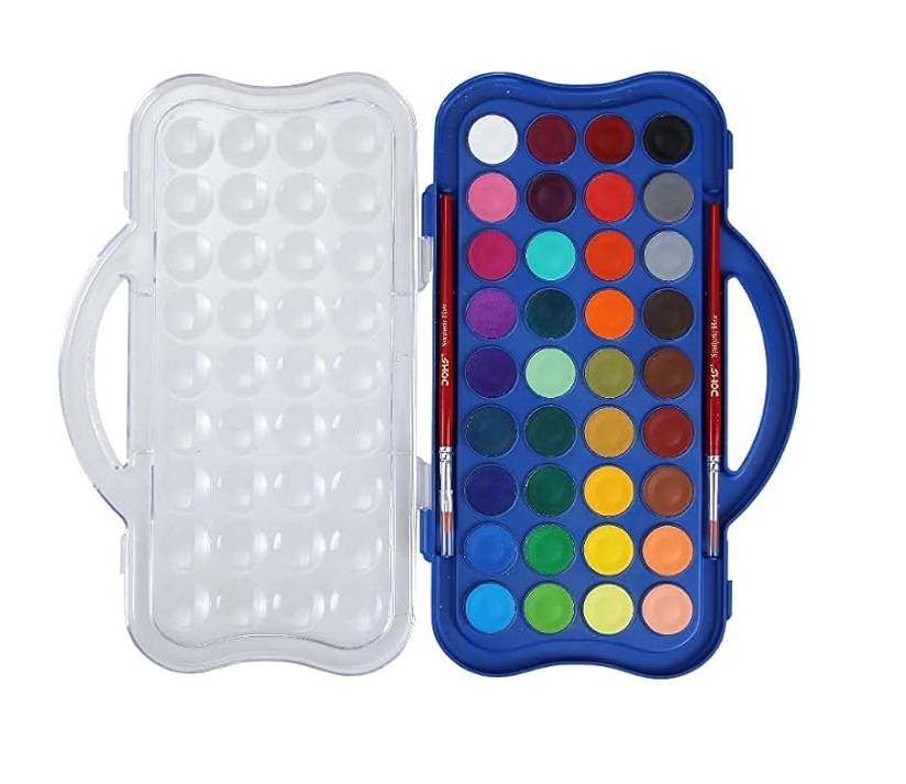 DOMS 7429 36 Shades 30mm Water Colour Cakes 1 Organic Rich Colour Pigments.