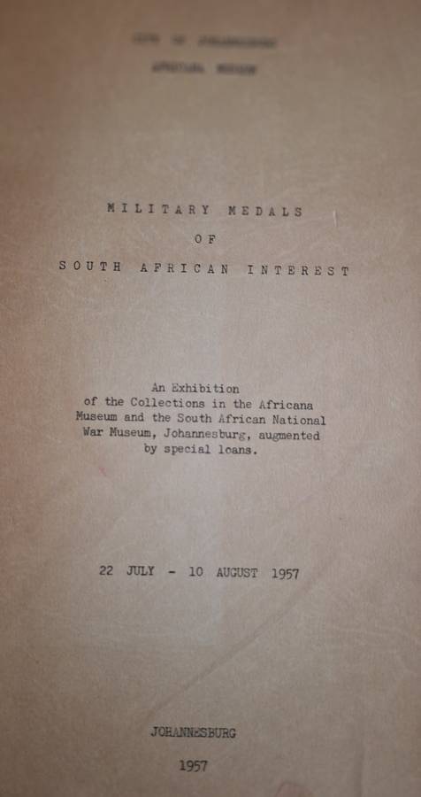 Military Medals of South African Interest - Africana Museum