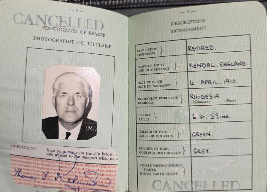 Rhodesian Issued Civilian Passport