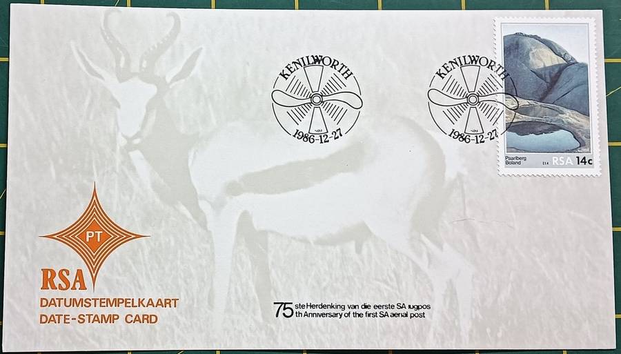RSA 1986 Date-Stamp Card Kenilworth
