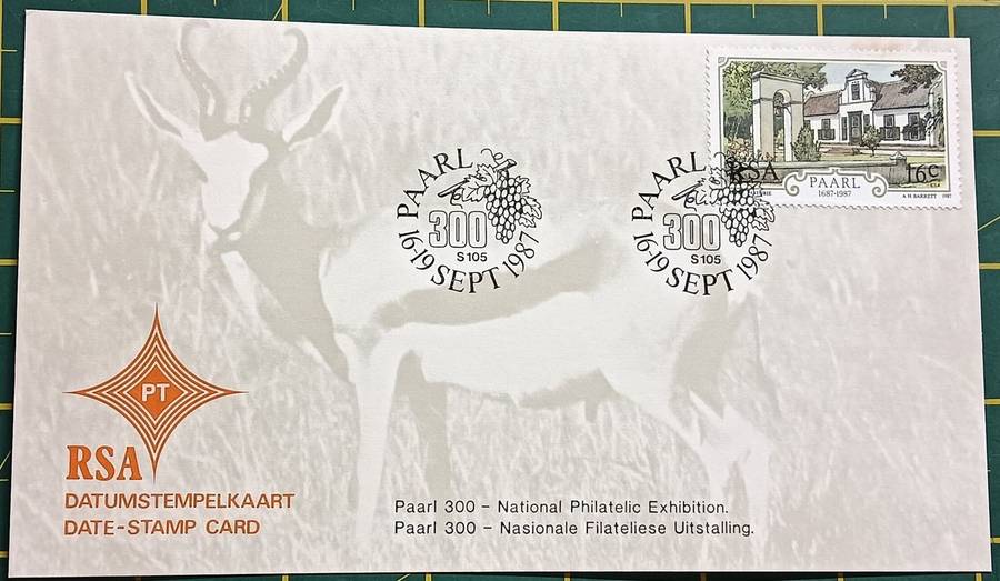 RSA 1987 Date Stamp Card 75the Anniv. of the SA Defense Force