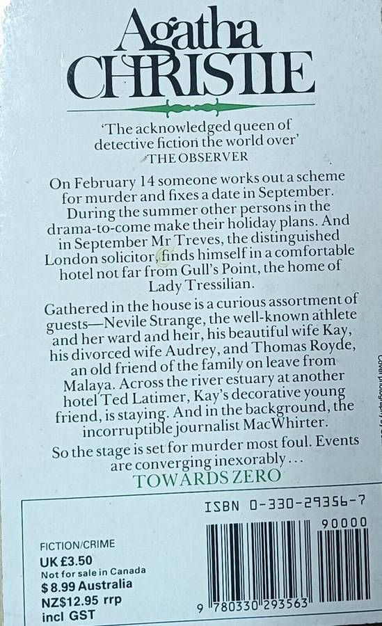 Towards Zero - Agatha Christie - Softcover