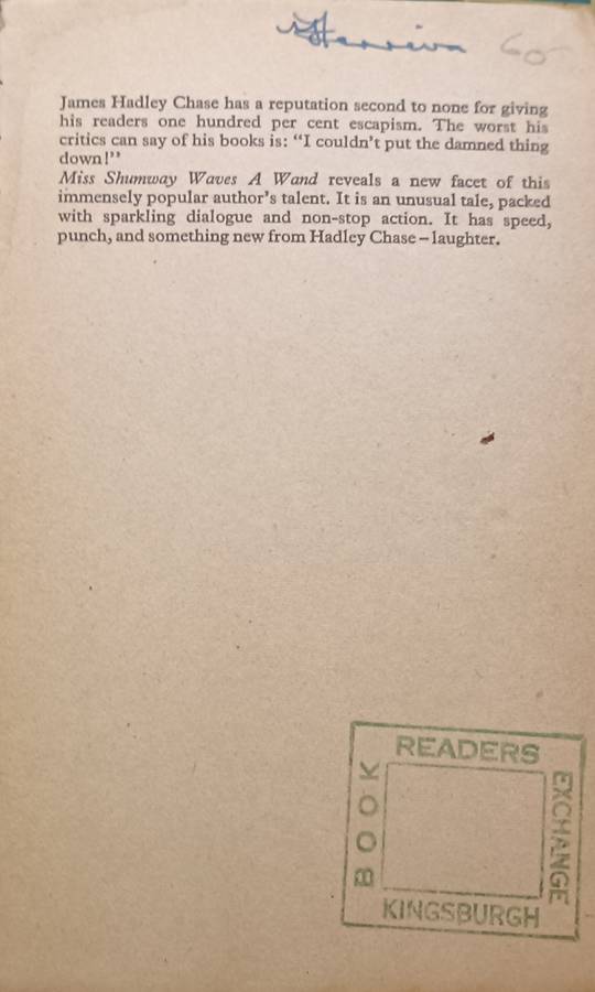 Miss Shumway Waves a Wand - James Hadley Chase - Softcover - 223 Pages