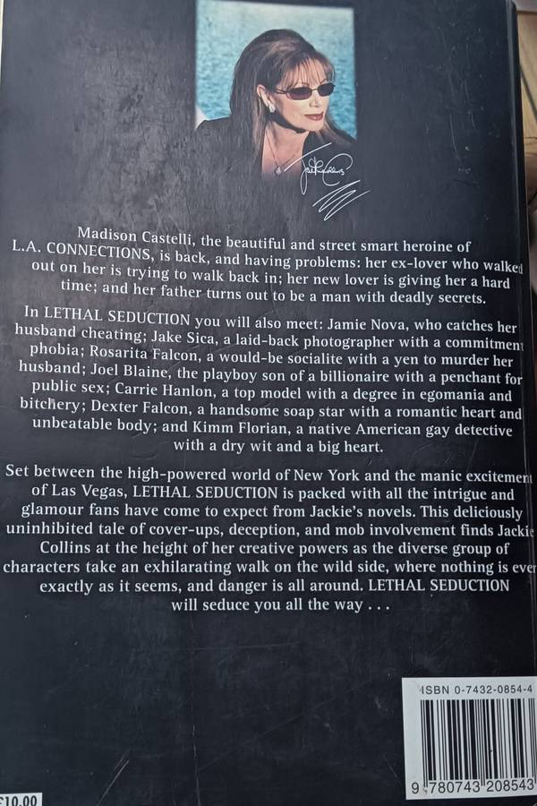 Lethal Seduction - Jackie Collins - Softcover - 474 Pages
