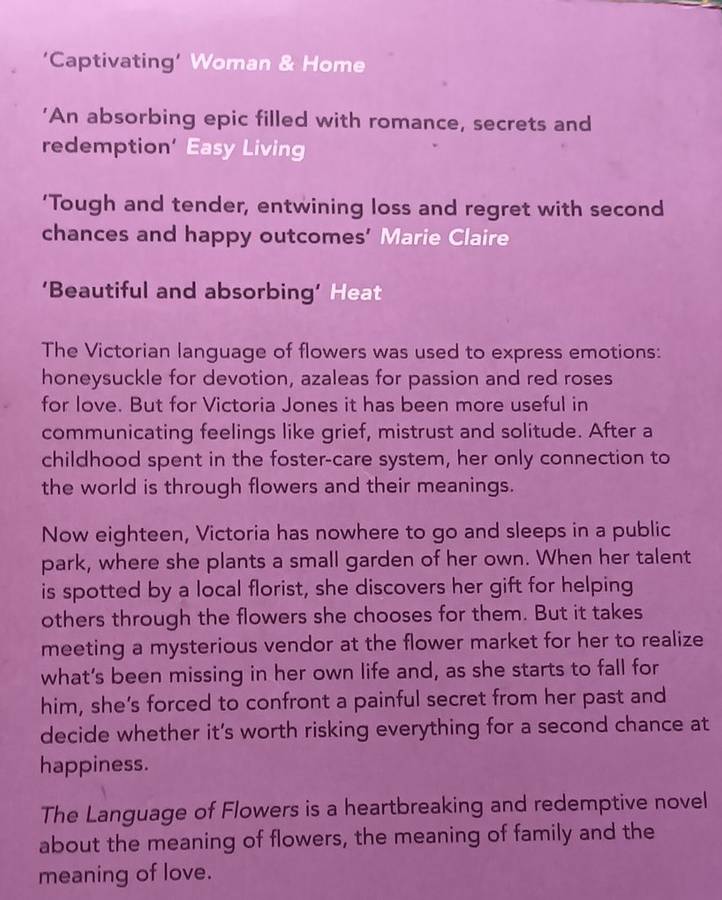 The Language of Flowers - Vanessa Diffenbaugh - Softcover - 405 Pages