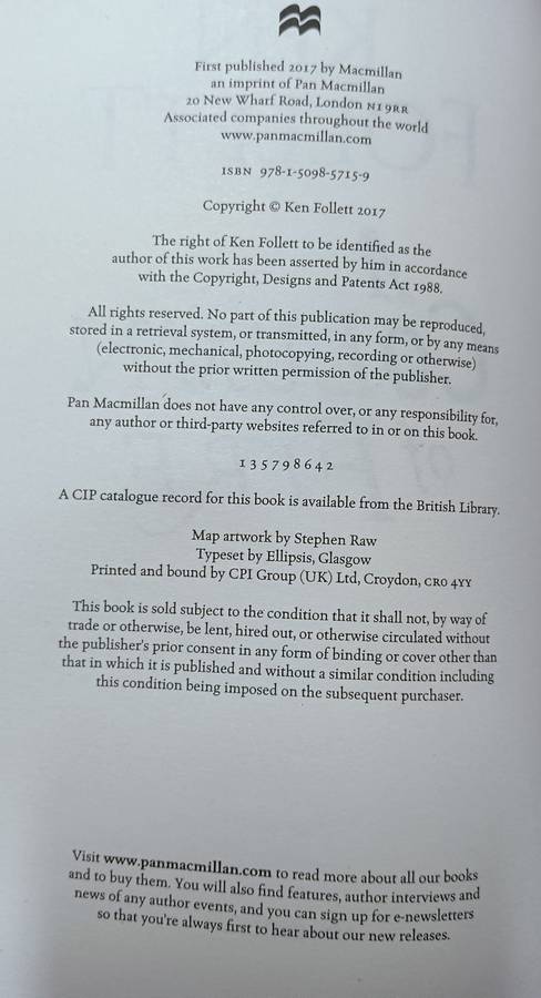 A Column of Fire - Ken Follett - Hardcover - 749 Pages