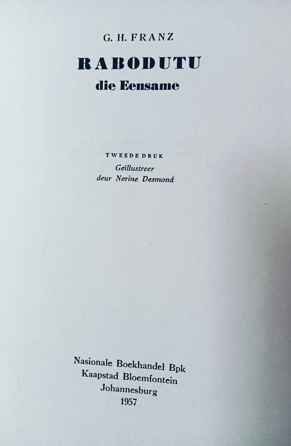 Rabodutu - G.H. Franz - Hardcover - 183 pages