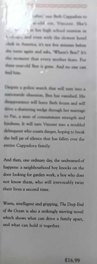 The Deep End of the Ocean - Jaquelyn Mitchard - Hardcover - 434 Pages