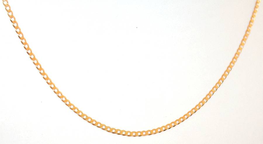9k / 9ct gold CHAIN: Square curb, 2.9mm wide, 60cm