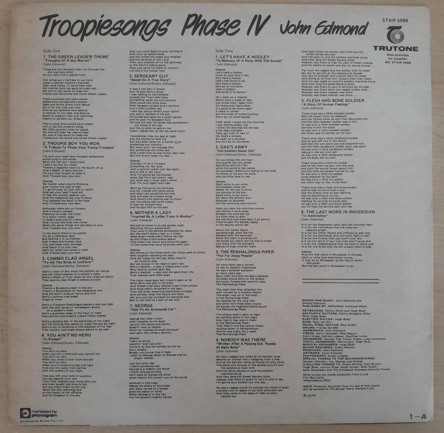 TROOPIESONGS PHASE IV John Edmond