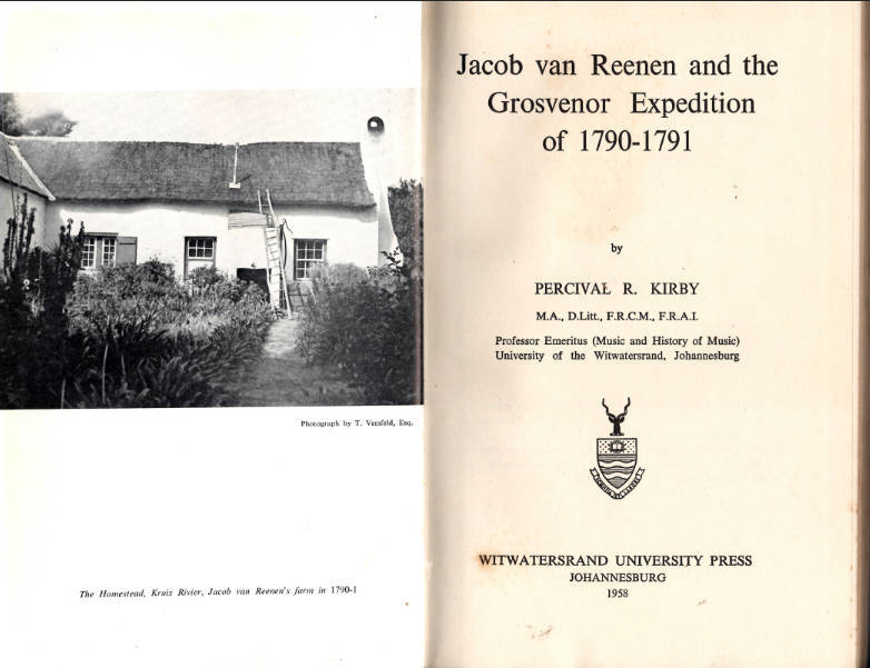 Jacob van Reenen and the "Grosvenor" Expedition of 1790 to 1791