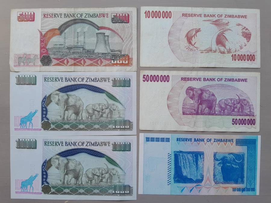 ZIMBABWE HYPER-INFLATION BANK NOTES