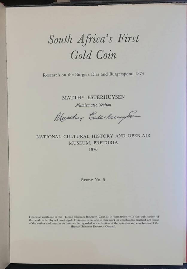 SOUTH AFRICA'S FIRST GOLD COIN **Signed**