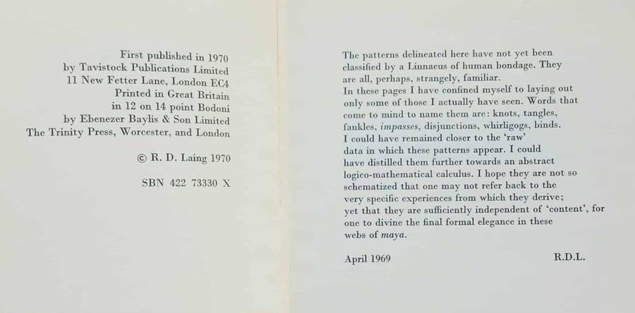 R.D. LAING - KNOTS - 1ST Edition