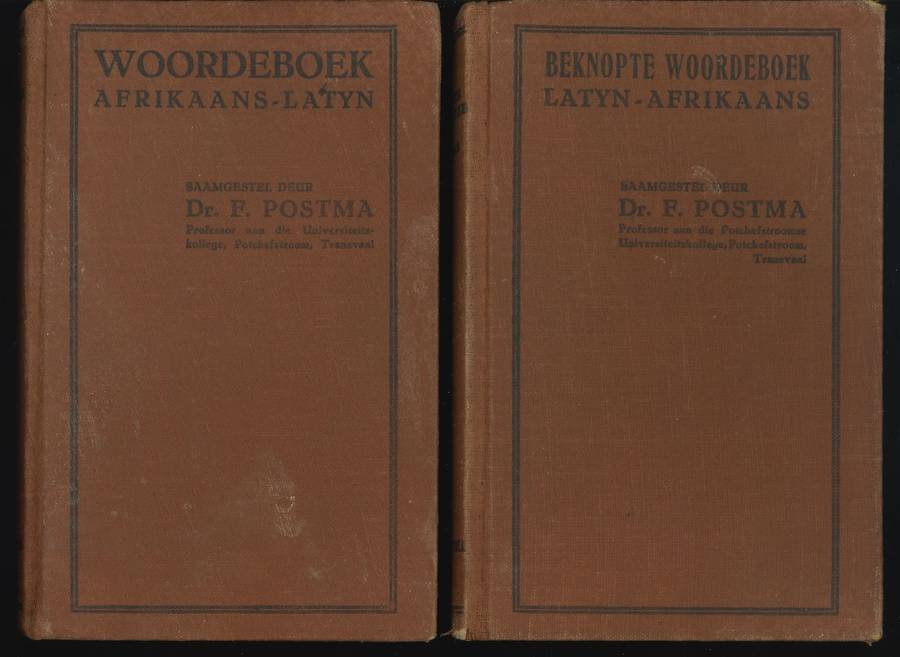 WOORDEBOEKE Afrikaans - Latyn **1st Editions**