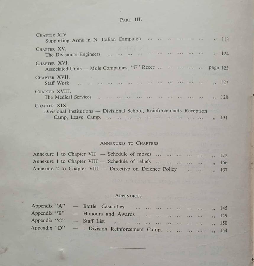 HISTORY OF THE FIRST DIVISION **WWII**