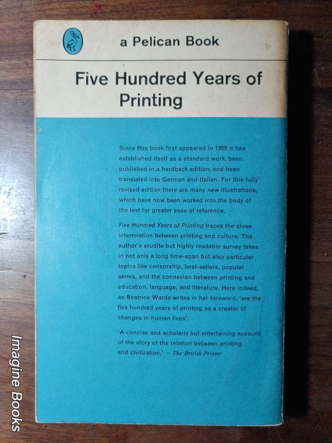 Five Hundred Years of Printing - S. H. Steinberg