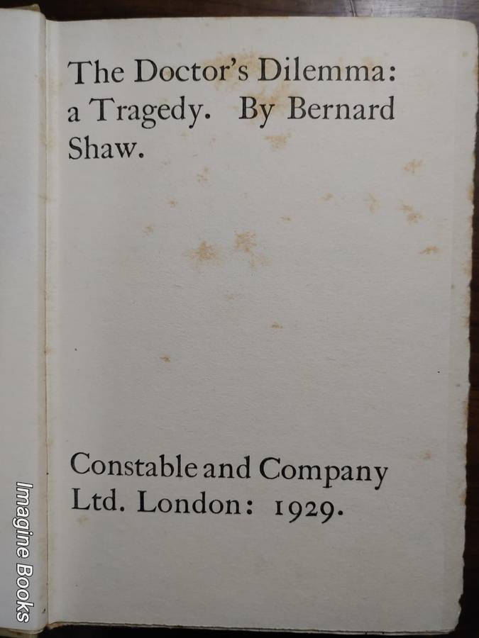 The Doctor's Dilemma - Bernard Shaw