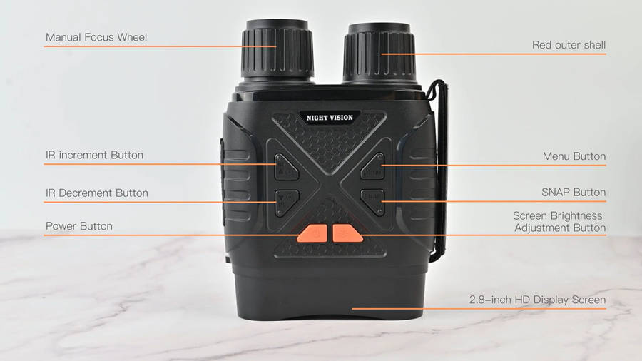 INSKAM Infrared Night Vision Scope 10X Magnification, 800m range, HD 1080P Digital Monocular