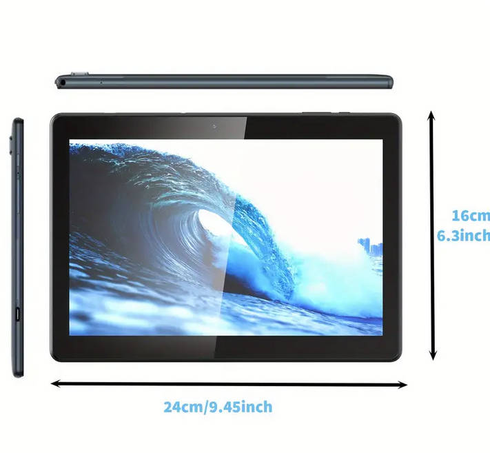 10.1 Inch Android 13 Tablet 12GB RAM 128GB SSD Octa-core with Accessories
