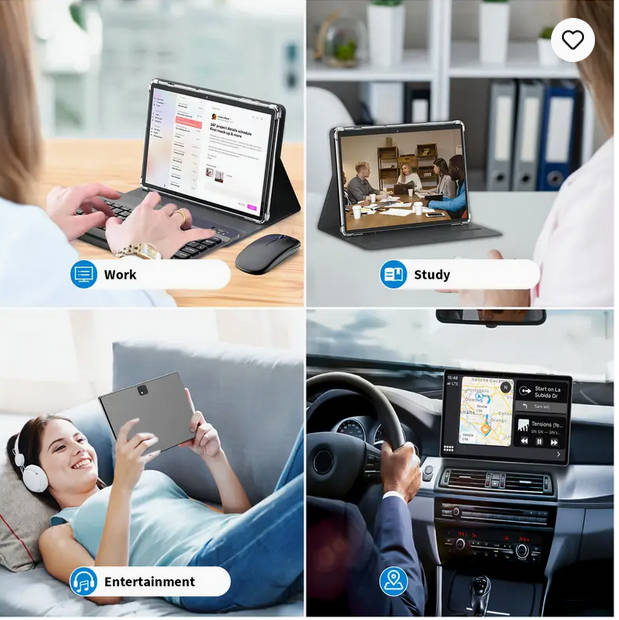 10.1 Inch Android 13 Tablet 12GB RAM 128GB SSD Octa-core with Accessories