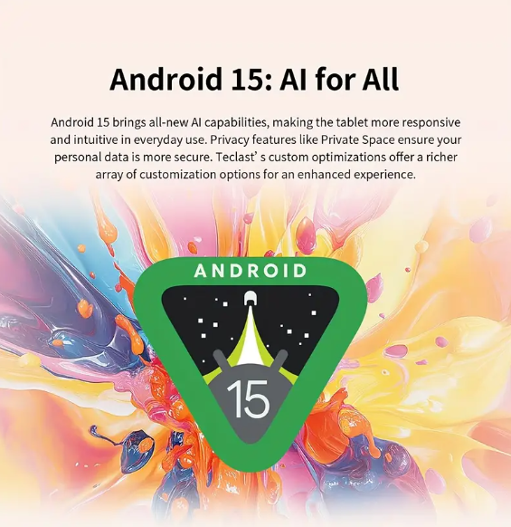 10.1 Inch Android 15 Tablet 12GB RAM 128GB SSD + 512 GB SD Card Octa-core with Accessories