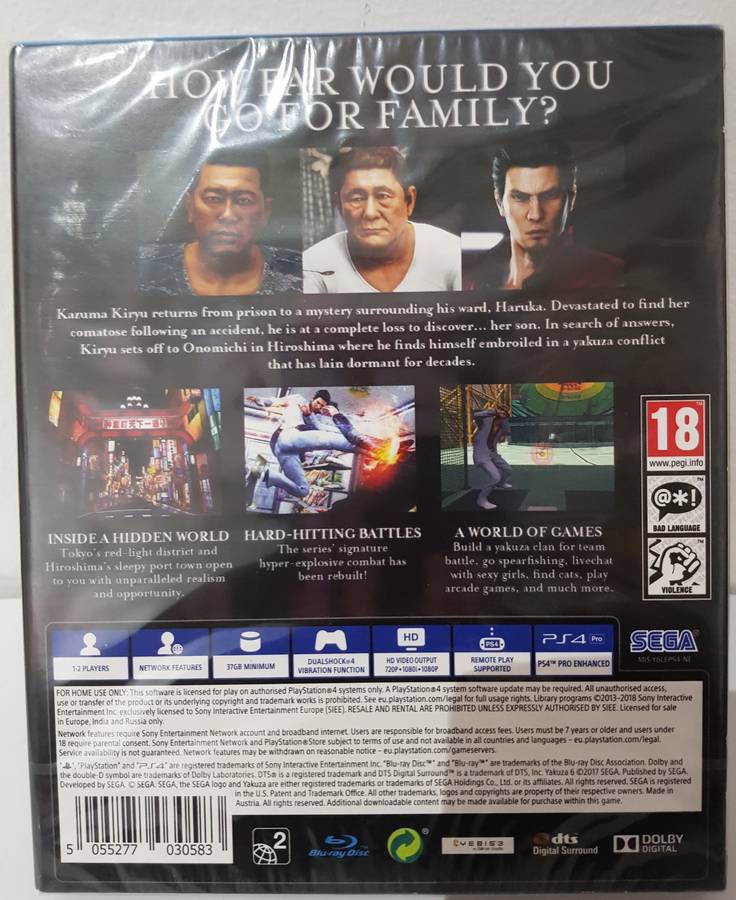 NEW ! PS4 YAKUZA 6 THE SONG OF LIFE - ESSENCE OF ART EDITION