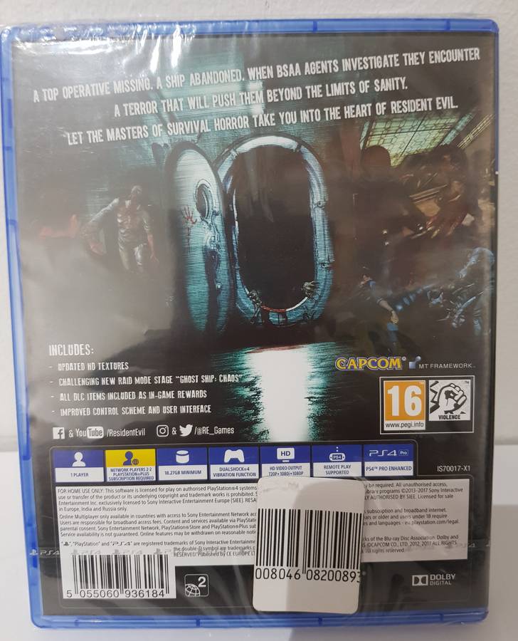 NEW ! PS4 RESIDENT EVIL REVELATIONS