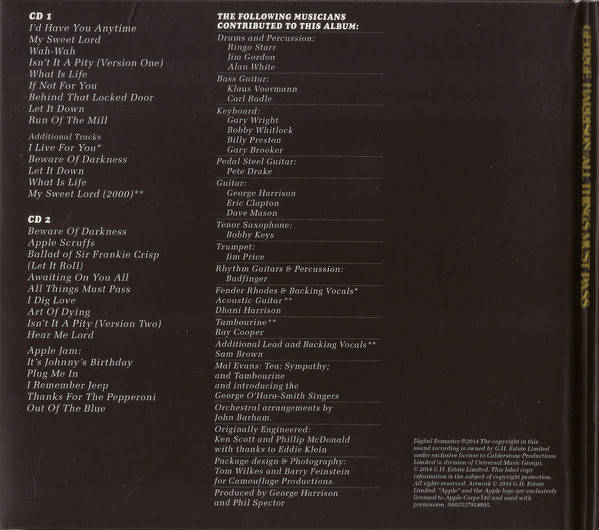 George Harrison - All Things Must Pass CD Import Sealed