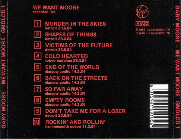 Gary Moore - We Want Moore! CD Import