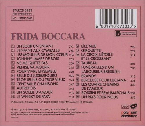Frida Boccara - Frida Boccara CD