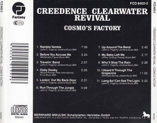 Creedence Clearwater Revival - Cosmo's Factory CD Import