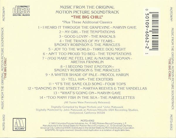 Soundtrack - The Big Chill & More Music From The Big Chill 2 x CD Set Import