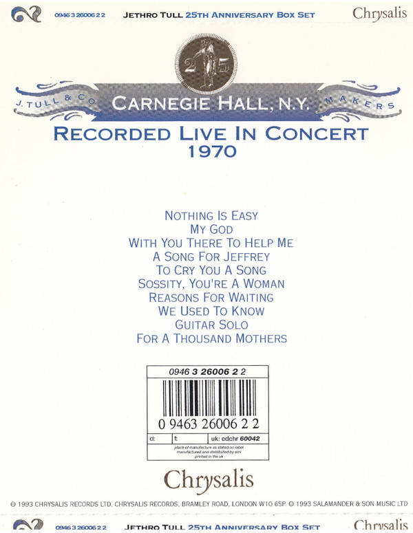 Jethro Tull - 25th Anniversary 4CD Box Set Import Box Set