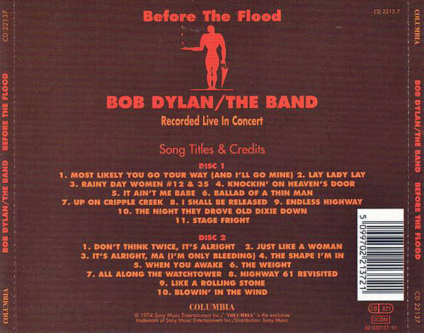 Bob Dylan / The Band - Before the Flood Double CD Import